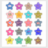 新学期よく行われた複数のデザインのシール シール (シート)