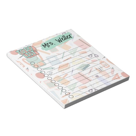 新学期をテーマにしたTo-Doリスト ノートパッド (アングル)