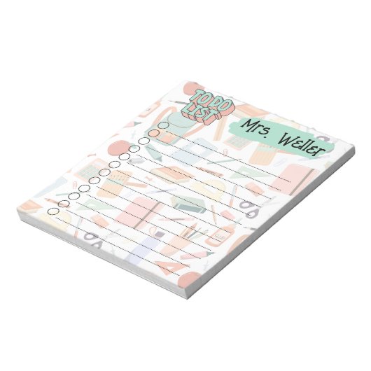 新学期をテーマにしたTo-Doリスト ノートパッド (回転)