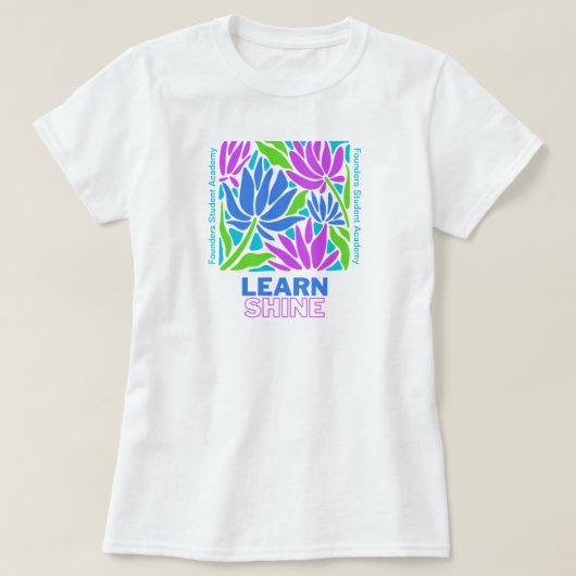 新学期を輝かせる先生 Tシャツ (デザイン正面)