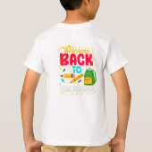 新学期を迎えるお子様のための「学校が始まるよ」Tシャツ Tシャツ (裏面)