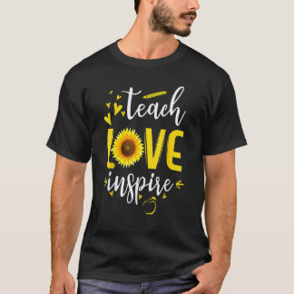 新学期を迎える先生に愛とインスピレーションを贈る太陽 Tシャツ