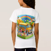 新学期を迎える女の子のプライド Tシャツ (裏面)