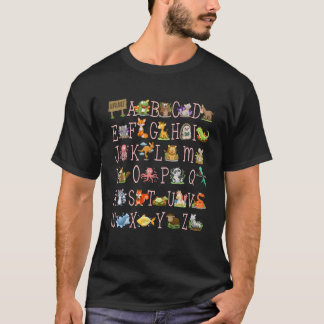 新学期を迎える幼稚園の先生のためのABC動物A Tシャツ
