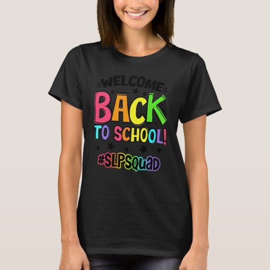新学期を迎える言語聴覚士（SLP）の Tシャツ (正面)