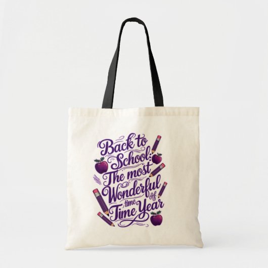 新学期イン・パープルスタイル トートバッグ (正面)