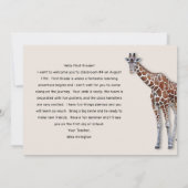 新学期ウェルカムカードジュラフェアドベンチャー 招待状 (裏面)