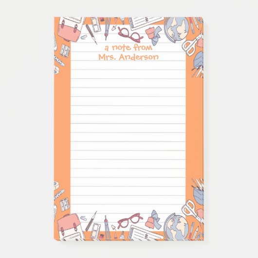 新学期オレンジ ポストイット (正面)