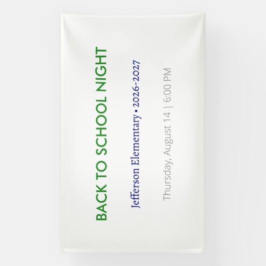 新学期オープンナイトビニールバナー - カスタム学校 横断幕 (縦)