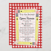 新学期オープンハウス招待状 招待状 (正面/裏面)