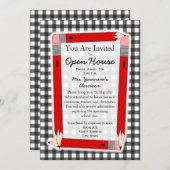 新学期オープンハウス招待状 招待状 (正面/裏面)