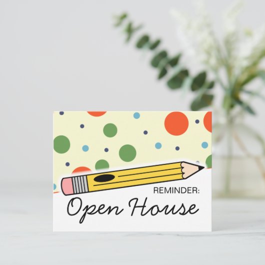 新学期オープンハウス/オリエンテーションはがき ポストカード (スタンド正面)