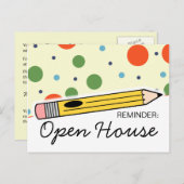 新学期オープンハウス/オリエンテーションはがき ポストカード (正面/裏面)