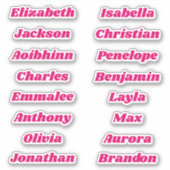 新学期カスタムマルチネーム・ステッカー シール (正面)