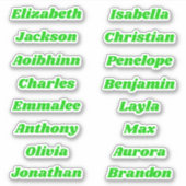 新学期カスタムマルチネーム・ステッカー シール (正面)