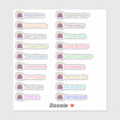 新学期カスタムマルチネーム・ステッカー シール (シート)