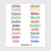 新学期カスタムマルチネーム・ステッカー シール (シート)