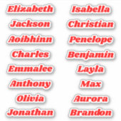 新学期カスタムマルチネーム・ステッカー シール (正面)