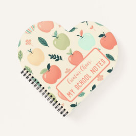 新学期カスタムリンゴ模様 ノートブック