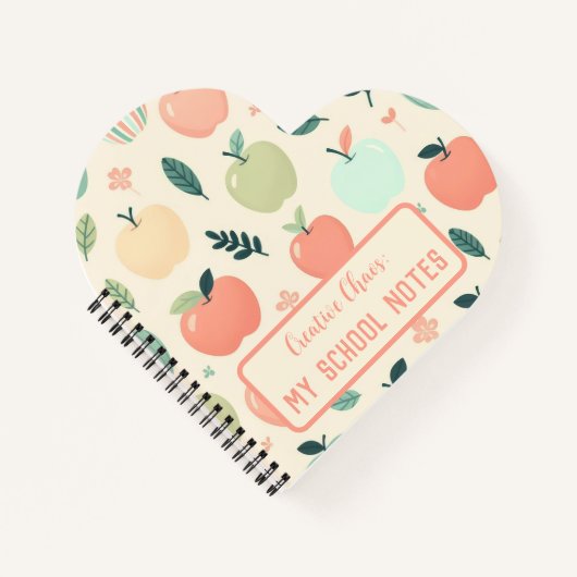 新学期カスタムリンゴ模様 ノートブック (正面)