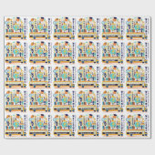 新学期カスタム文字包装紙 ラッピングペーパー (フラット)