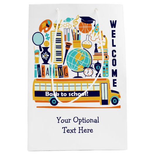 新学期カスタム文字媒体抱き枕 ミディアムペーパーバッグ (正面)