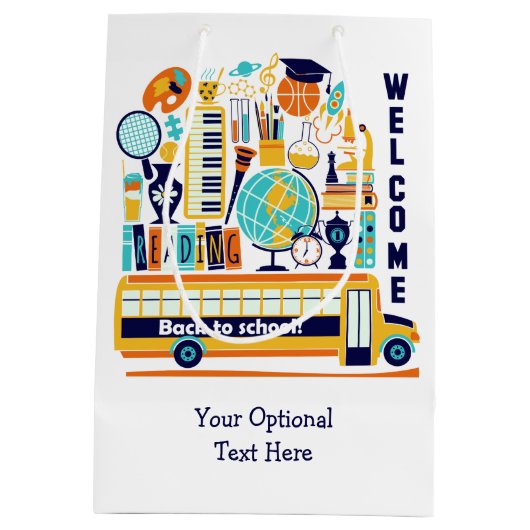 新学期カスタム文字媒体抱き枕 ミディアムペーパーバッグ (裏面)