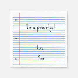 新学期カスタム用ルーズリーフランチナプキン スタンダードカクテルナプキン