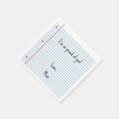 新学期カスタム用ルーズリーフランチナプキン スタンダードカクテルナプキン (角)