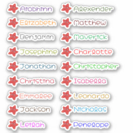 新学期カスタム複数の名前のスタンプ シール