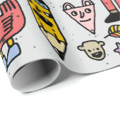 新学期カラフルの削除セット。ヴィンテージ欲 ラッピングペーパー (ロールコーナー)