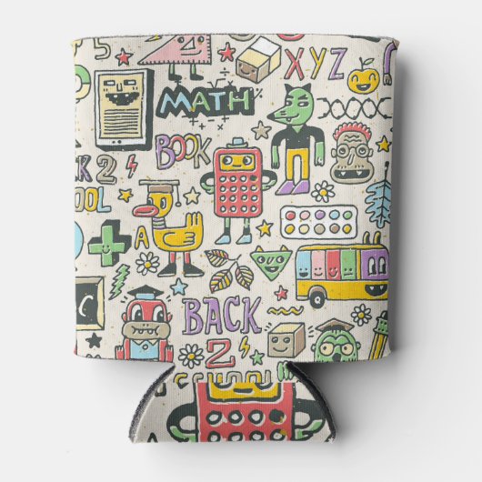 新学期カラフルドードル 缶クーラー (正面)