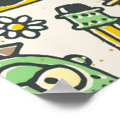 新学期カラフルドールセット2.手描き ポスター (角)