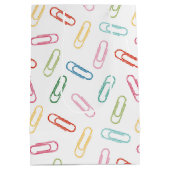 新学期カラフル紙クリップ ミディアムペーパーバッグ (裏面)