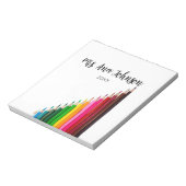 新学期カラーpencils追加クラス年 ノートパッド (回転)