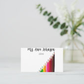 新学期カラーpencils追加クラス年 名刺 (スタンド正面)