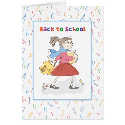 新学期ガールとバックパック (正面)