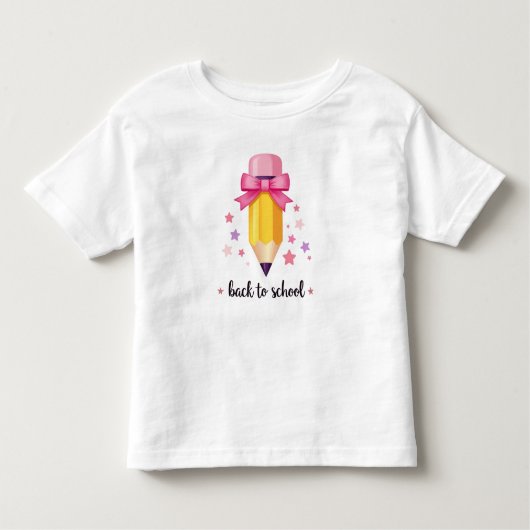 新学期ガールシャツ、幼稚園、プレK トドラーTシャツ (正面)