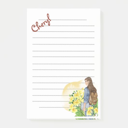 新学期ガールポストイットノート ポストイット (正面)