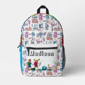 新学期キッズバックパック プリントバックパック (正面)