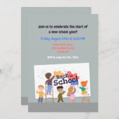 新学期キッズ招待状 招待状 (正面/裏面)
