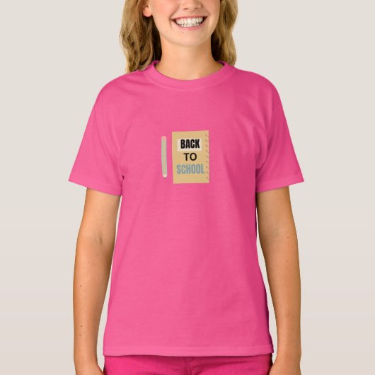 新学期キッズTシャツ - モダンで楽しいデザイン Tシャツ (正面)