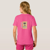 新学期キッズTシャツ - モダンで楽しいデザイン Tシャツ (裏面フル)
