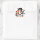 新学期キャットおもしろい- Classroom Decor スクエアシール (バッグ)