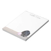 新学期ギニアピグピンクサッカーボールカスタム ノートパッド (回転)