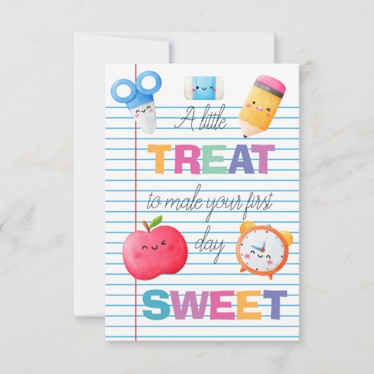 新学期ギフトラベル印刷可能 サンキューカード (正面)