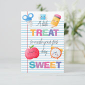 新学期ギフトラベル印刷可能 サンキューカード (スタンド正面)