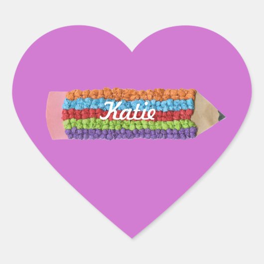 新学期ギフト – ステッパーソナライズされたカー ハートシール (正面)