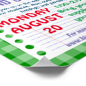 新学期クックアウトと登録 ポスター (角)