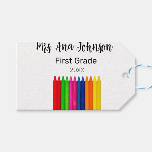 新学期クライアン名級級年の追加 ギフトタグ (正面(横))